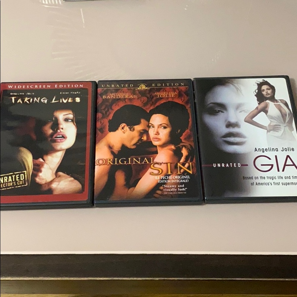 3 Angelina Jolie DVD Taking Lives Original Sin Gia